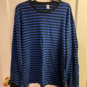 H&M Blue Striped Longsleeve Shirt